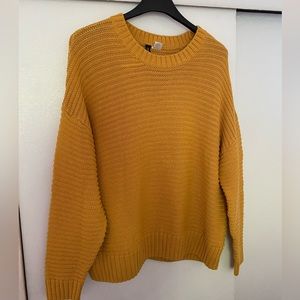 Mustard H&M Textured-knit Sweater in size Large